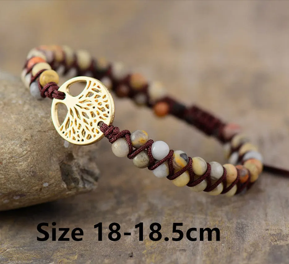 Natural Agate Beads Yoga Friendship Lover Bracelet