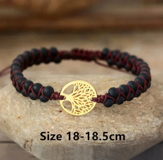 Natural Agate Beads Yoga Friendship Lover Bracelet