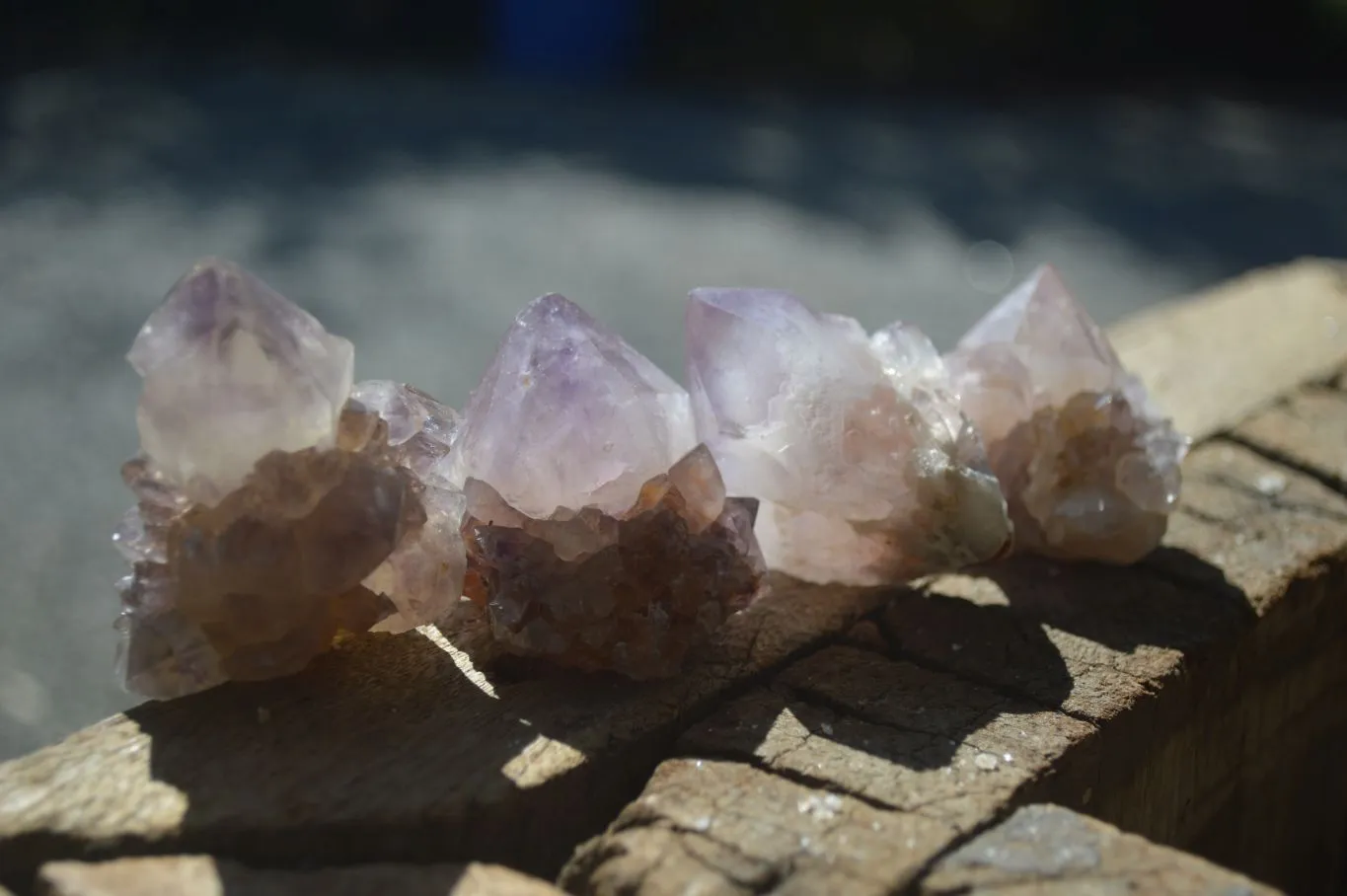 Natural Small Mixed Spirit Amethyst / Ametrine Specimens x 35 From Boekenhouthoek, South Africa