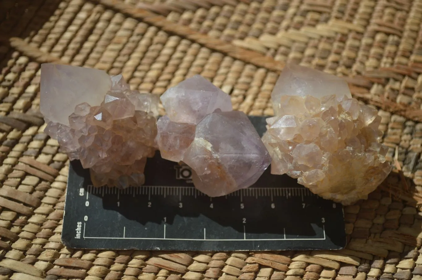 Natural Small Mixed Spirit Amethyst / Ametrine Specimens x 35 From Boekenhouthoek, South Africa