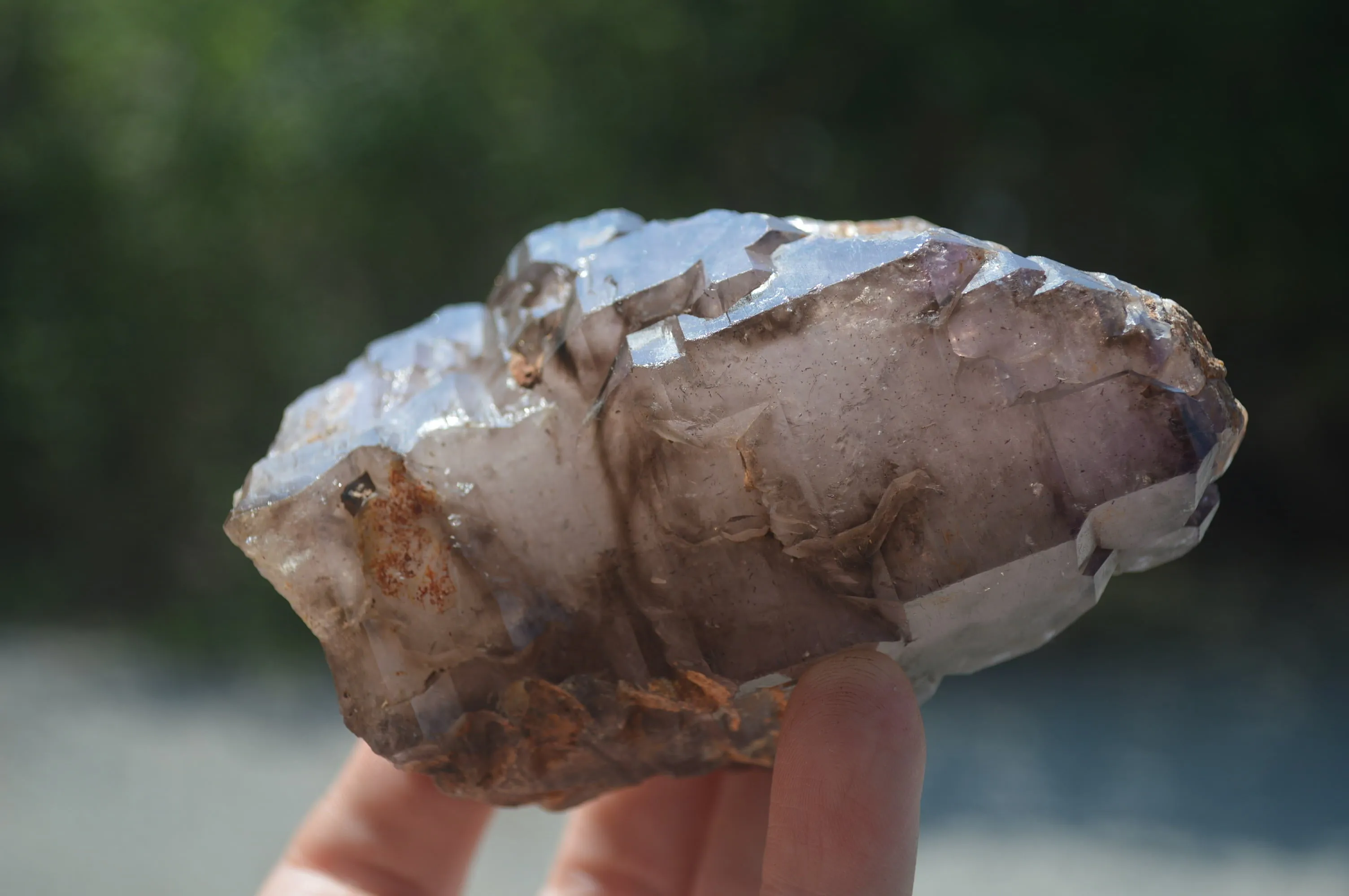 Natural Smokey Window Amethyst Crystals x 6 From Chiredzi, Zimbabwe