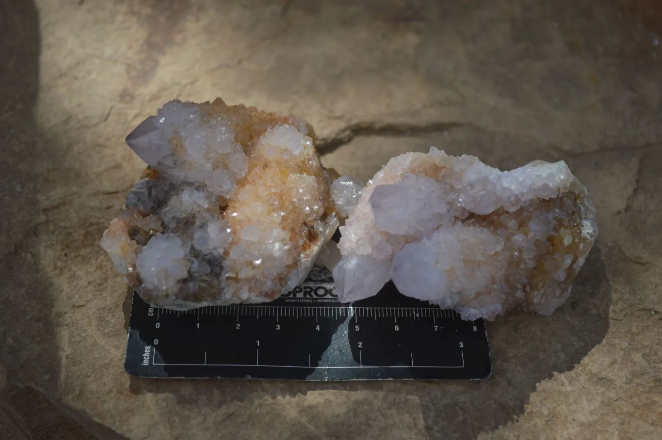 Natural Spirit Amethyst / Ametrine Quartz Clusters x 6 From Boekenhouthoek, South Africa