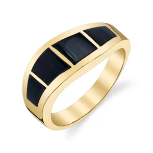 Onyx Wave Ring