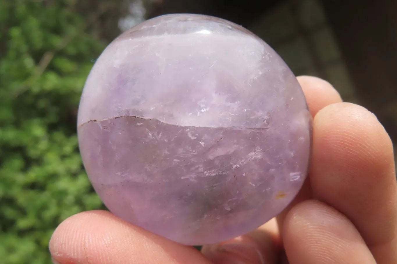 Polished Chevron Amethyst Palm Stones x 20 From Madagascar