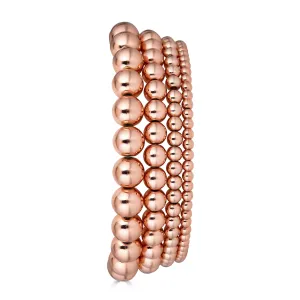 Rose Gold Metallic Beaded Bracelet