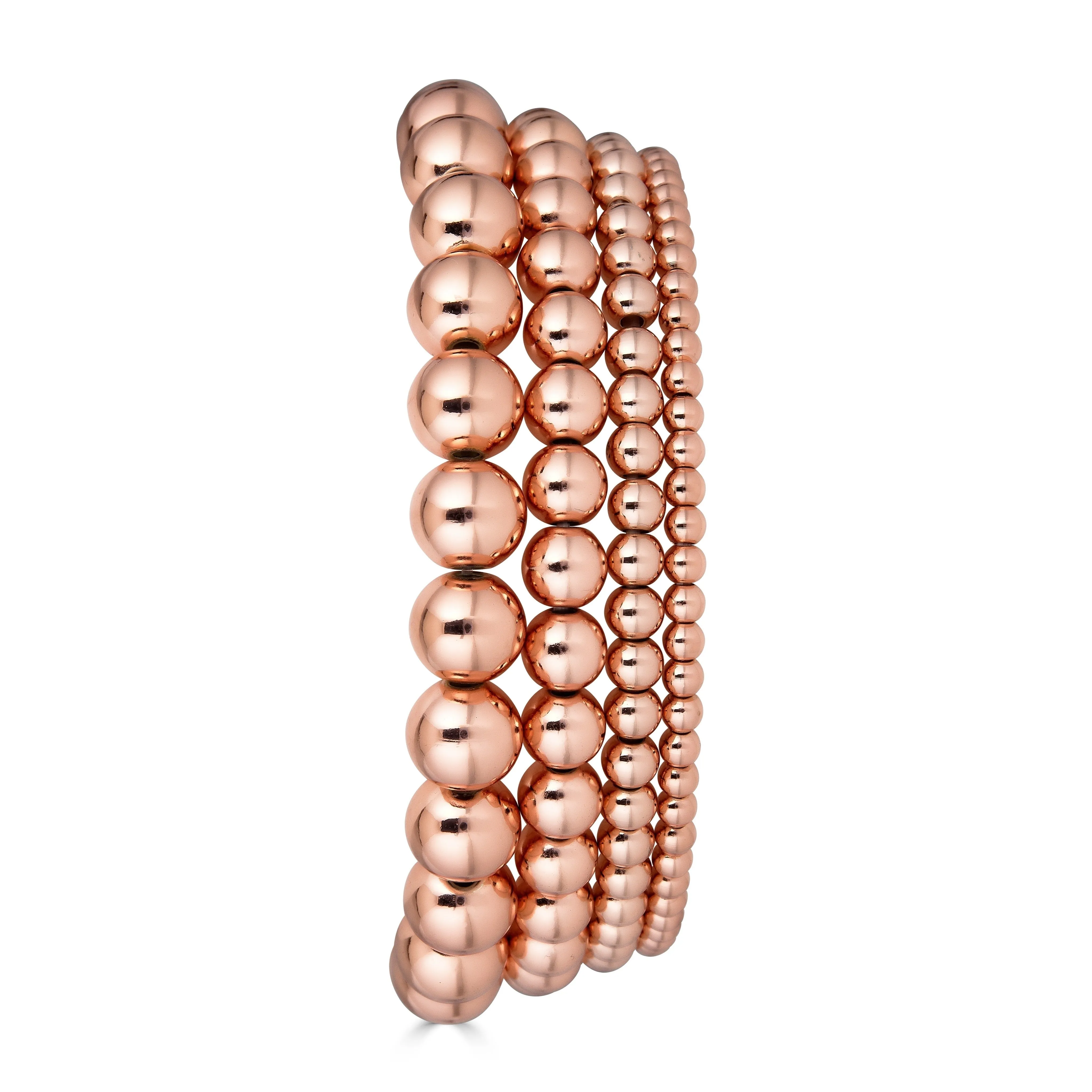 Rose Gold Metallic Beaded Bracelet