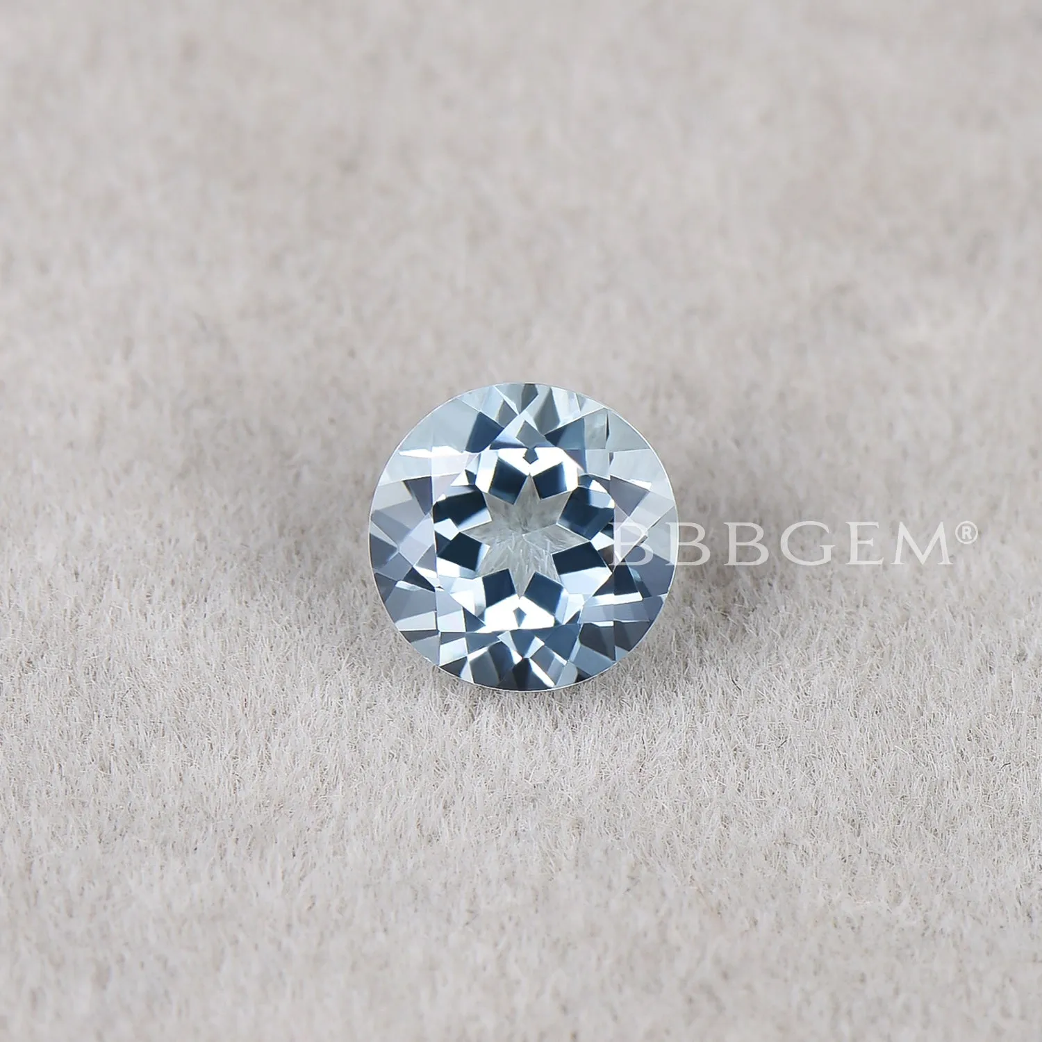 Round Cut Natural Aquamarine Wholesale Faceted Loose March Birthstone