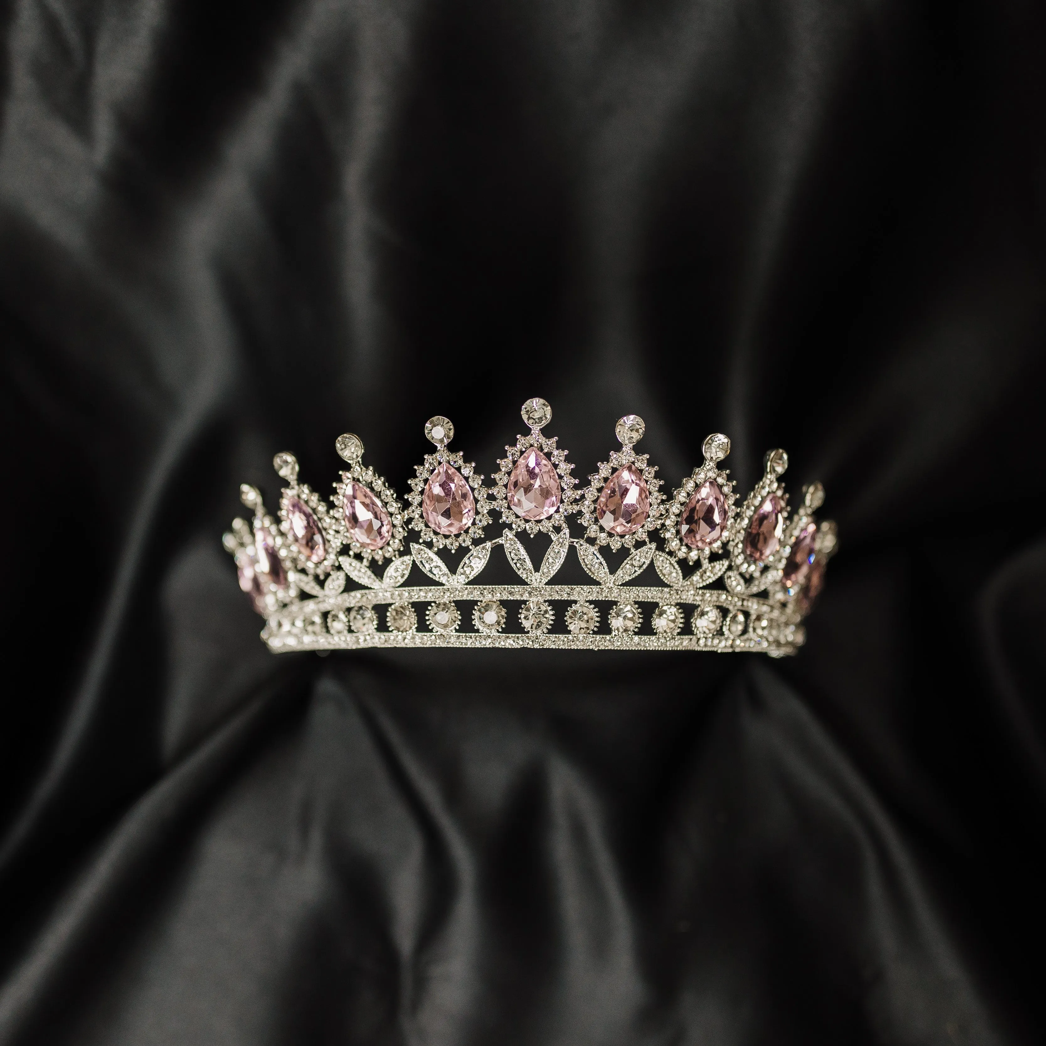 Saya's Tiara in Pink & Silver