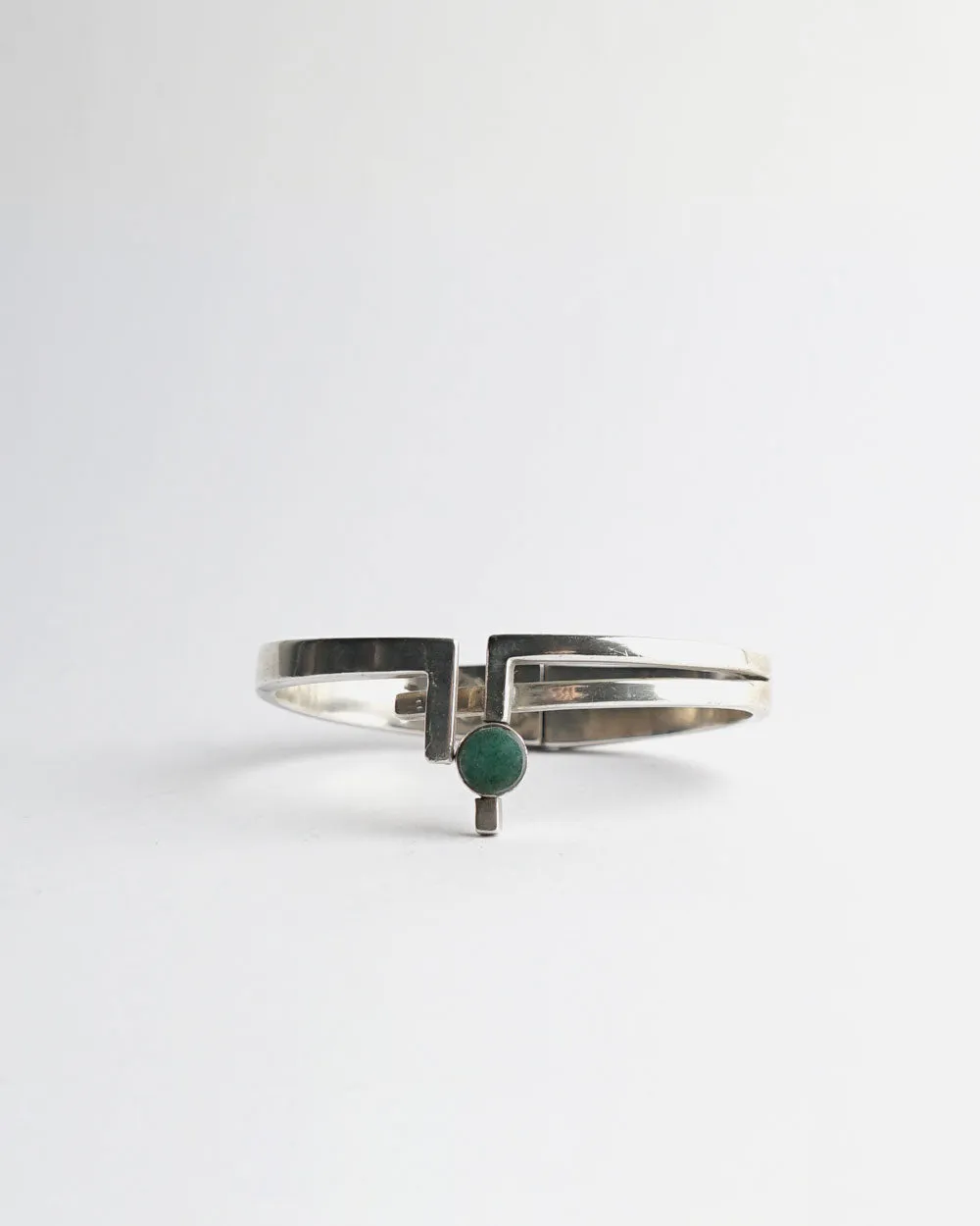 Silver Bracelet w/ Onyx & Malachite