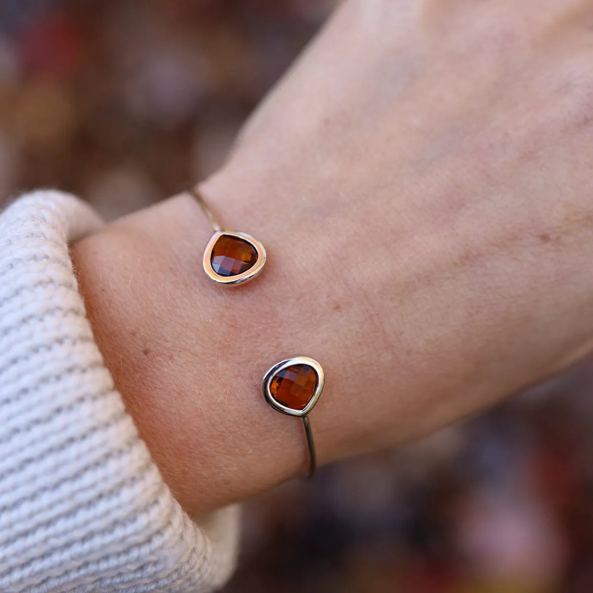 Silver Brown Topaz Bracelet