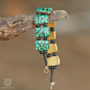 Squared Handmade Turquoise Bracelet