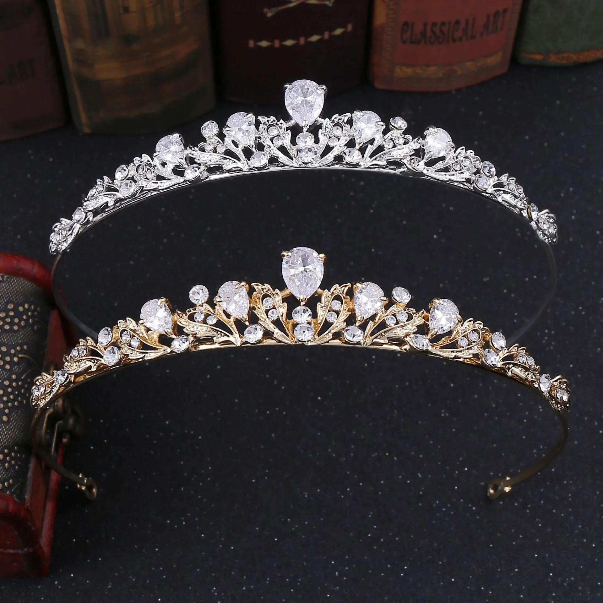 Style bridal tiara headband luxury zircon small crown princess birthday wedding gift