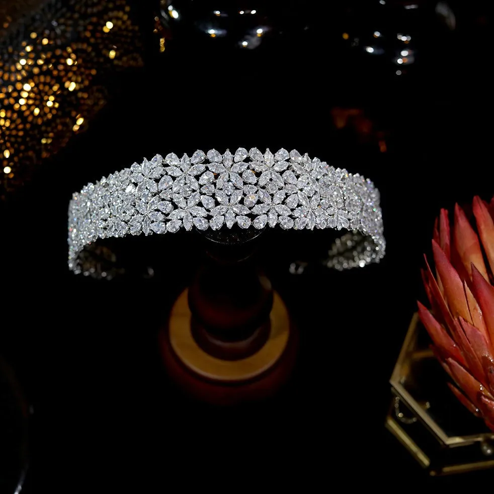 T212. Luxury Zircon Bridal Headband