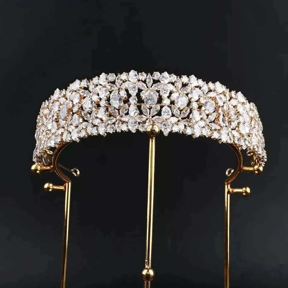 T212. Luxury Zircon Bridal Headband