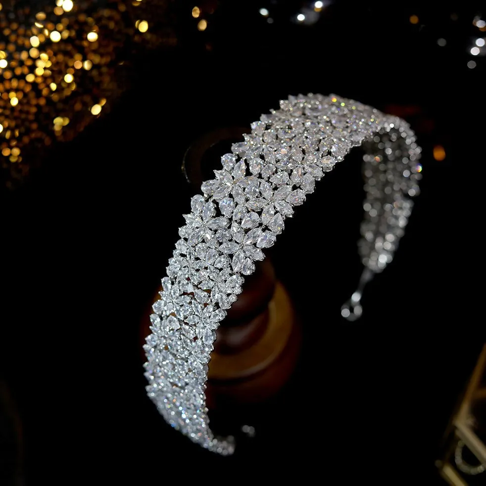 T212. Luxury Zircon Bridal Headband