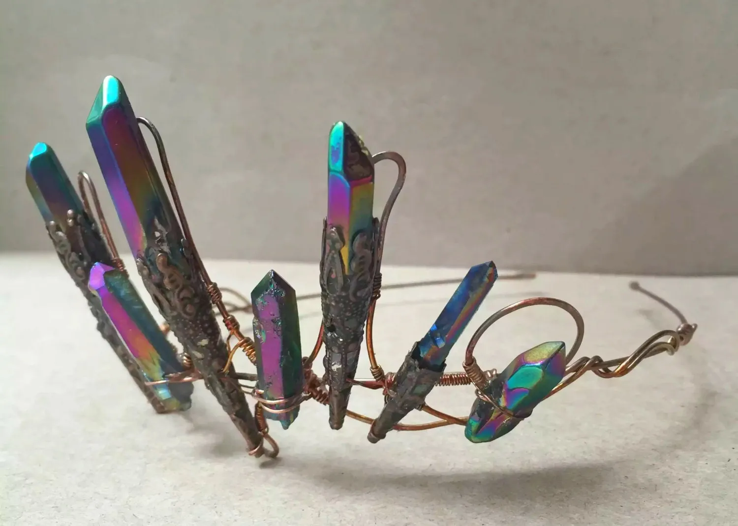 The ASTRID Rainbow Quartz Crown