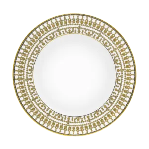 Tiara White & Gold Rim Soup Plate