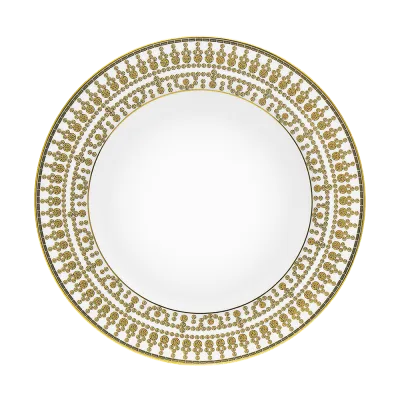 Tiara White & Gold Rim Soup Plate