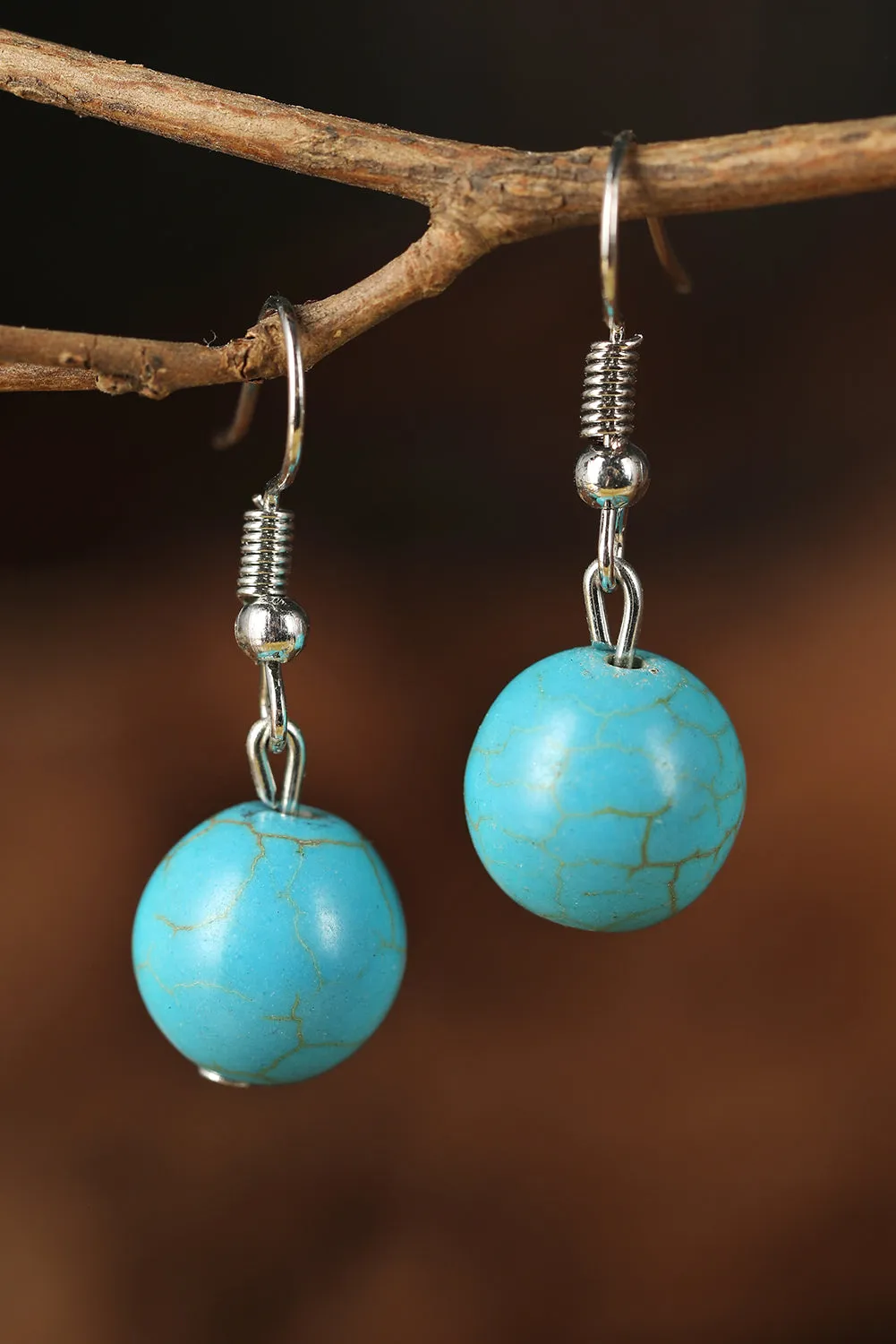 Turquoise Beading Necklace Earring and Ring Set