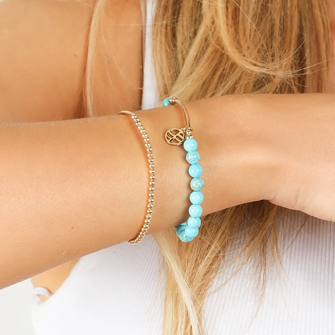 Turquoise Charm Bracelet - Stone of Protection