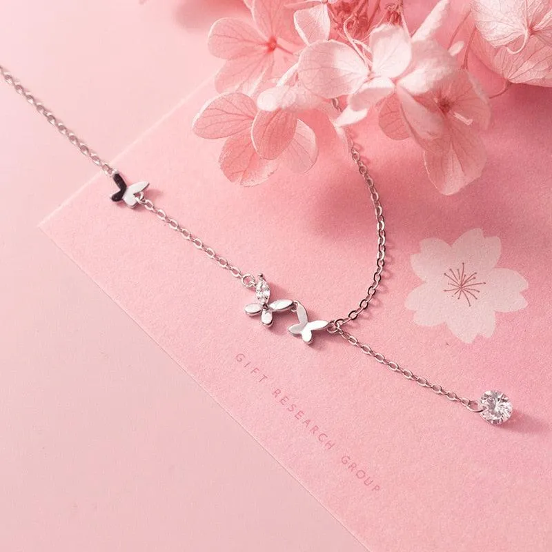 Twinkling Butterflies Minimal Anklet