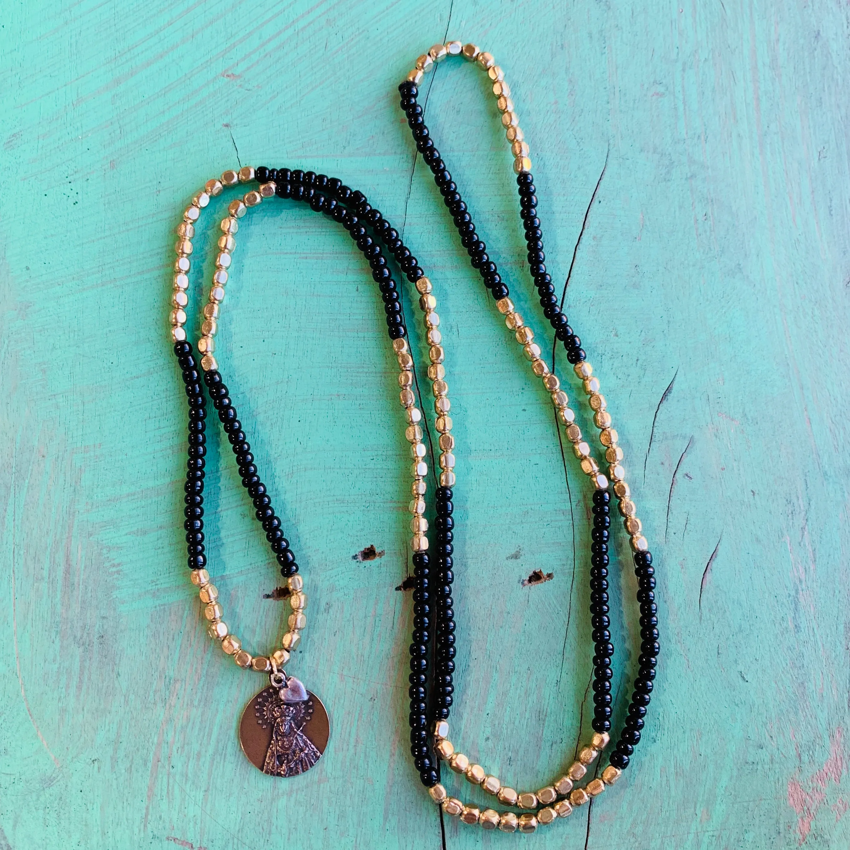 Two-toned Saint Necklace