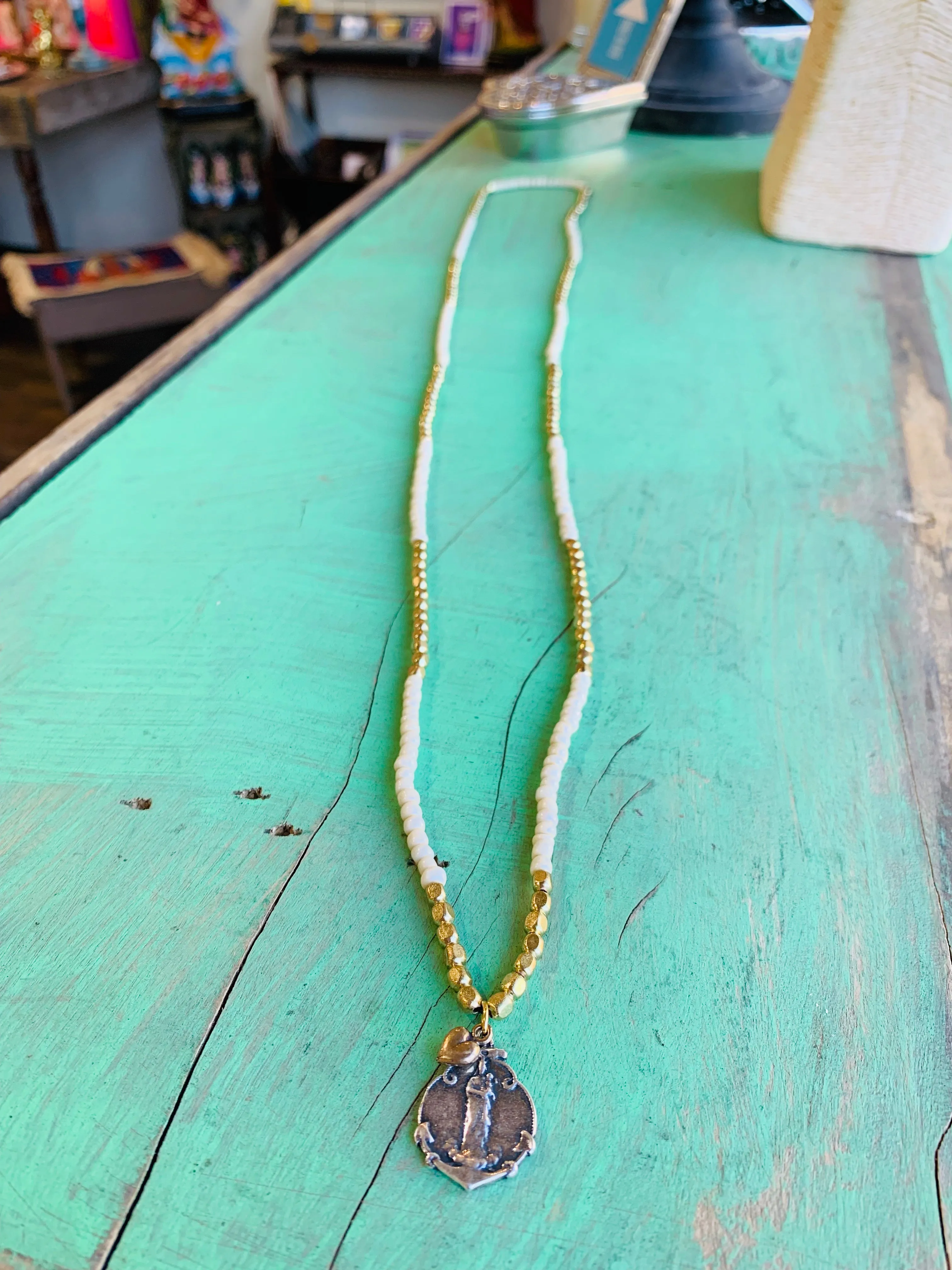 Two-toned Saint Necklace