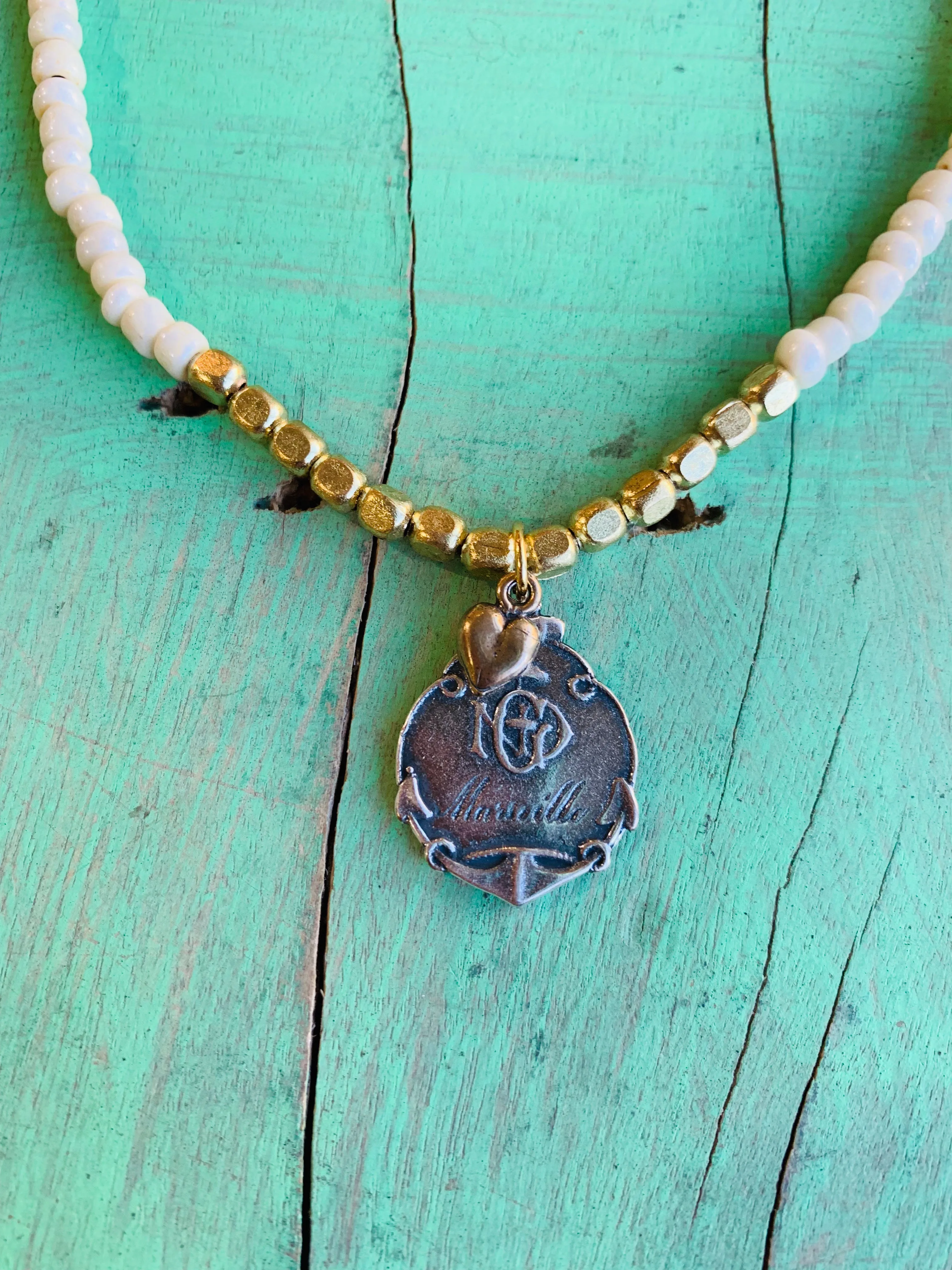 Two-toned Saint Necklace