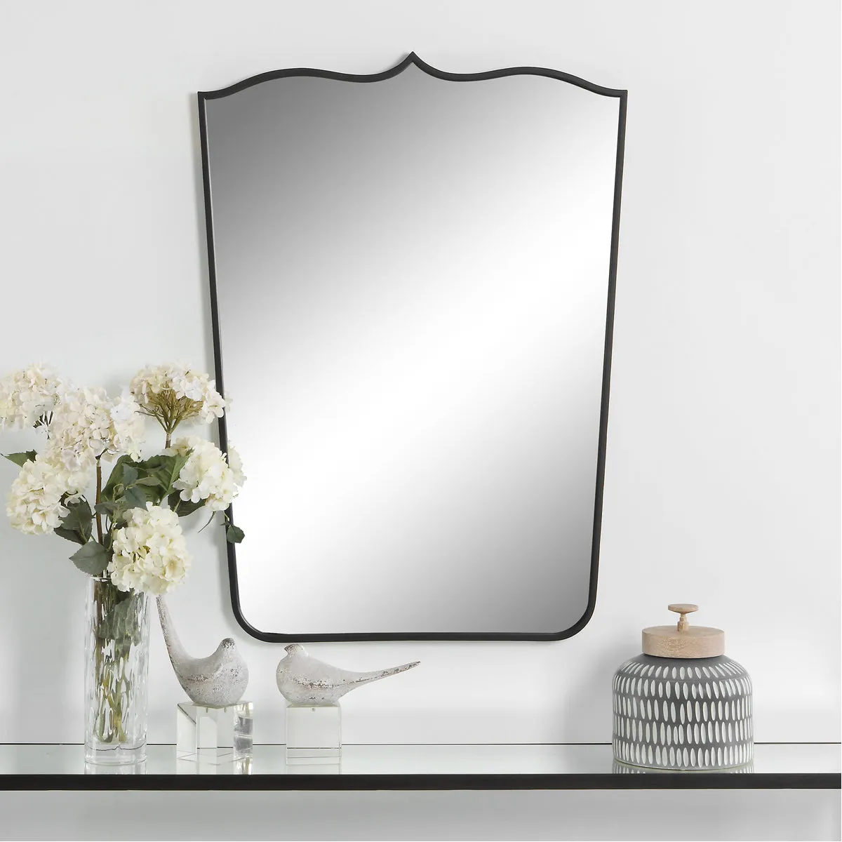 Uttermost Tiara Curved Iron Mirror