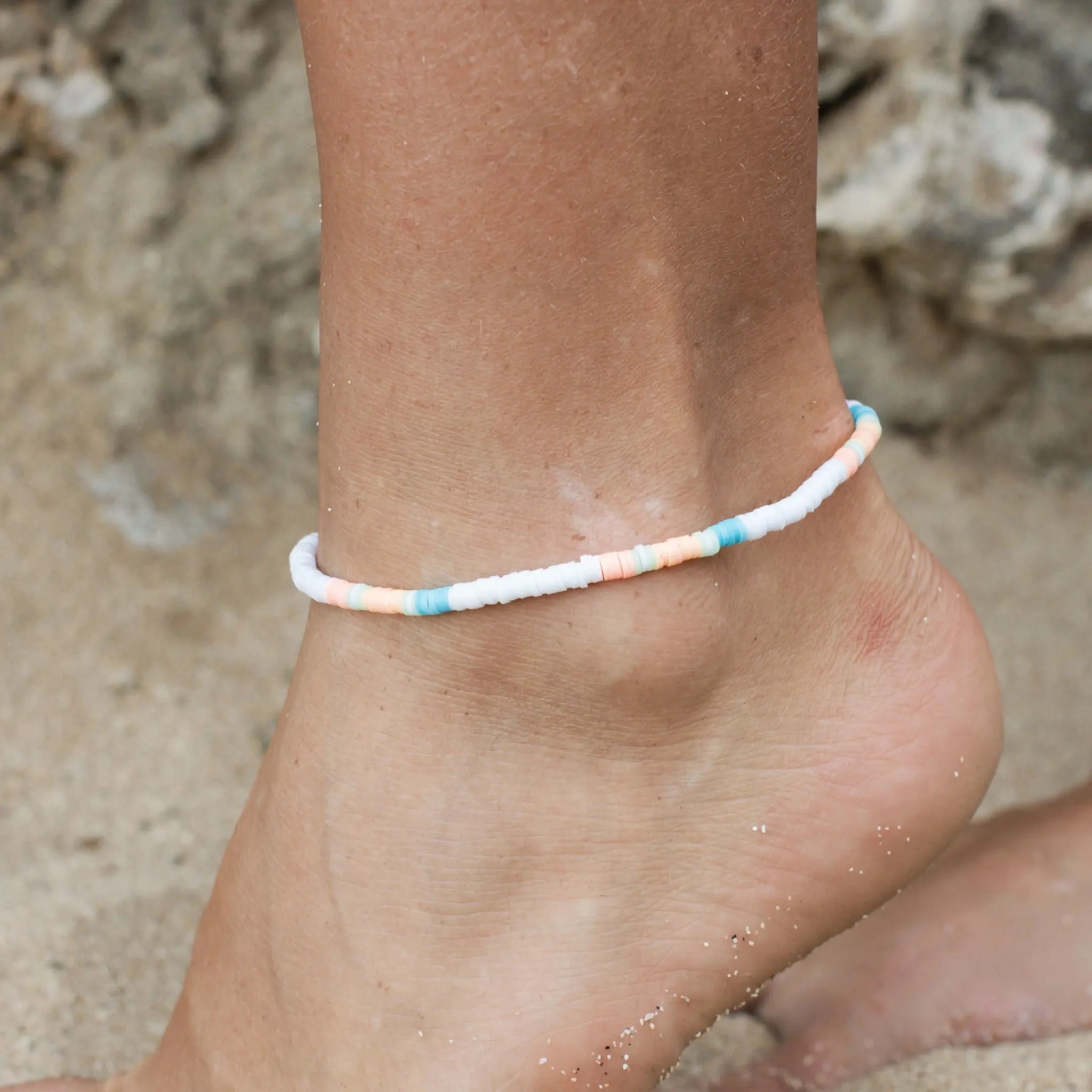 Wategos Clay Beaded Anklet