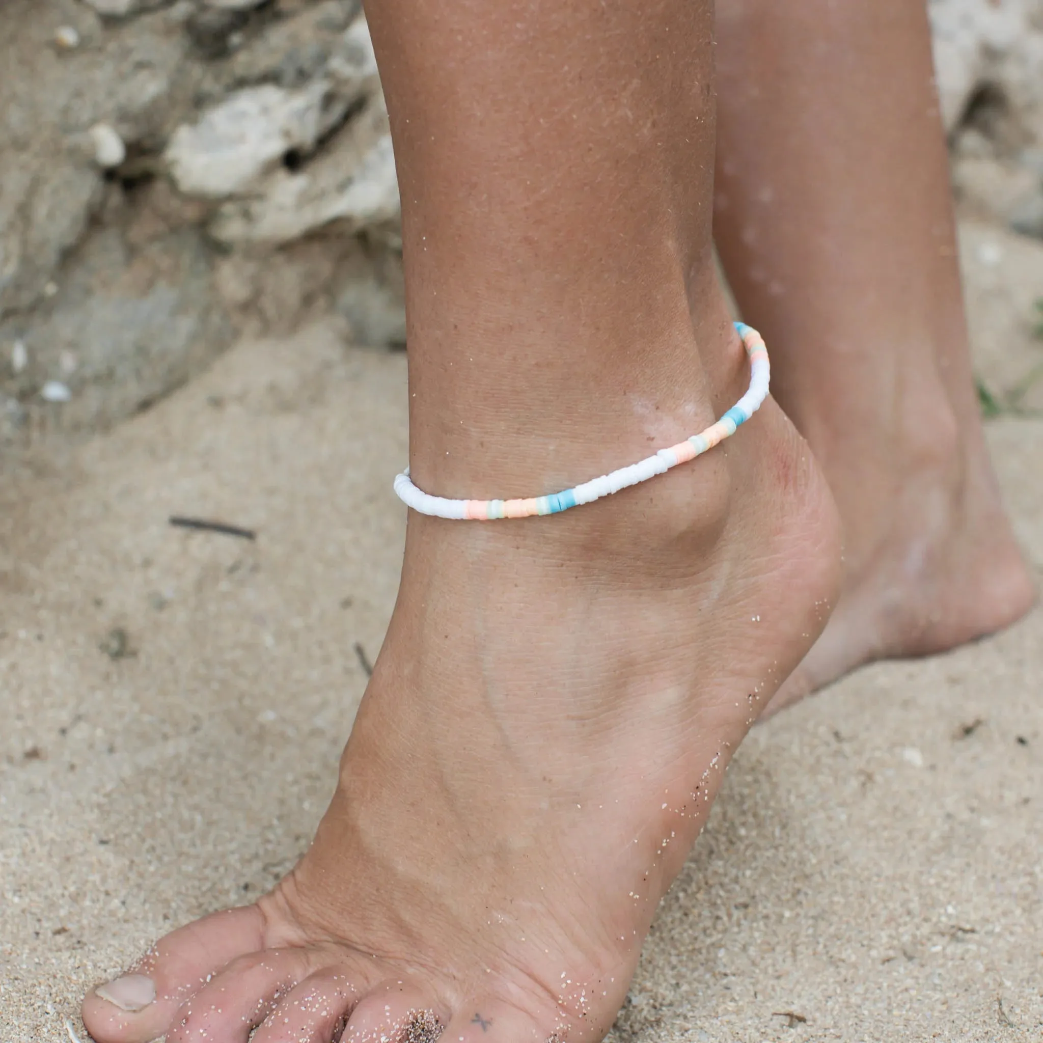 Wategos Clay Beaded Anklet