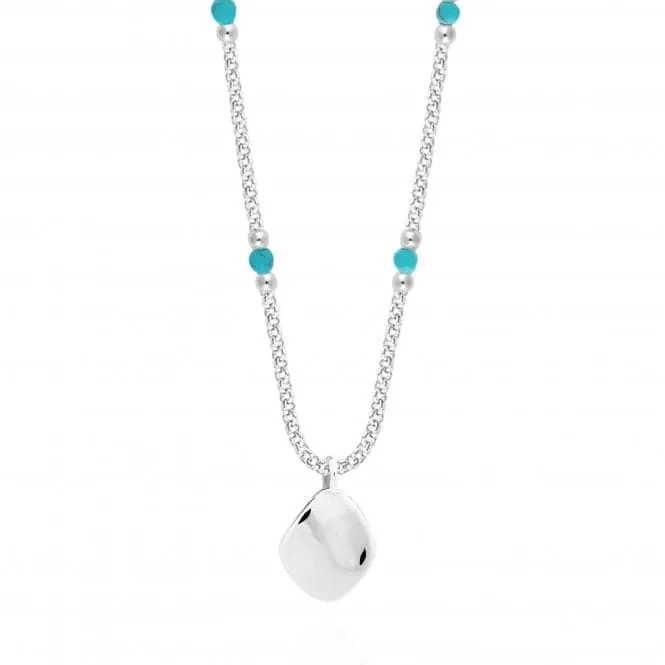 Wellness Gems Silver Turquoise 45cm   5cm Extender Necklace 4230