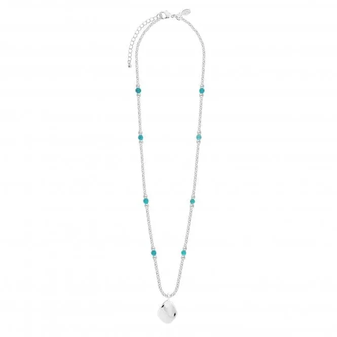 Wellness Gems Silver Turquoise 45cm   5cm Extender Necklace 4230